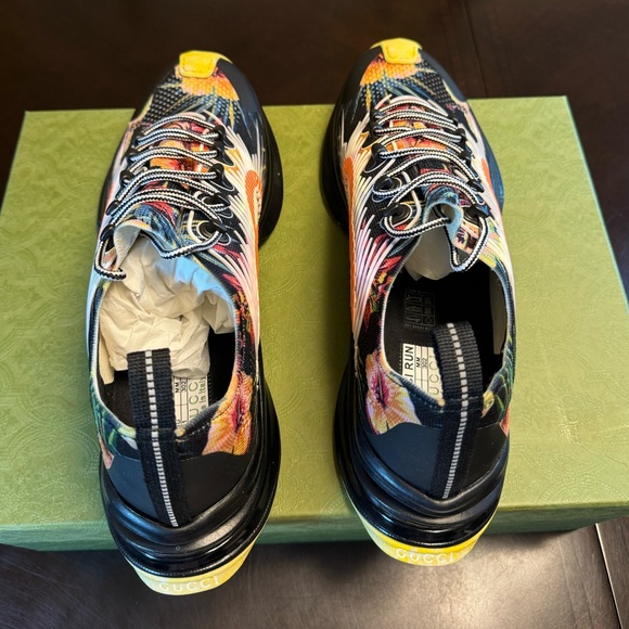 New Authentic Gucci GG Logo Floral Run Sneaker Shoes Size UK 11 / US 11.5 - Picture 12 of 16